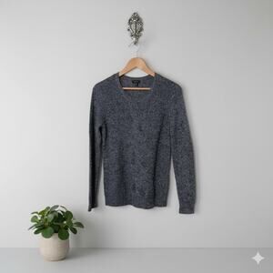 Talbots Women’s Sweater Cotton Long Sleeves Blue Size Marbled Medium